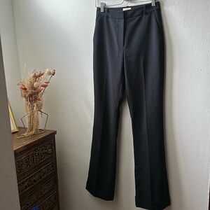 Kate Spade black mid waist flare trousers